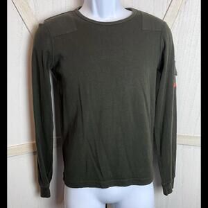 Aeropostale Men’s Shirt Size Medium Olive Long Sleeve Cotton Tee